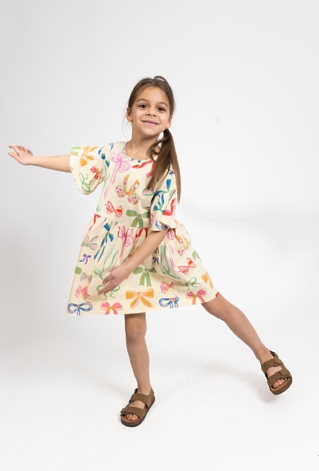 Sukienka dziewczęca z krótkim rękawem