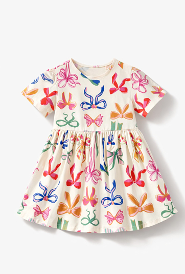 Sukienka dziewczęca z krótkim rękawem