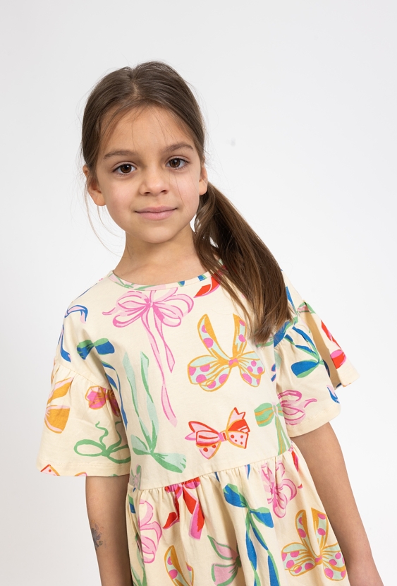 Sukienka dziewczęca z krótkim rękawem