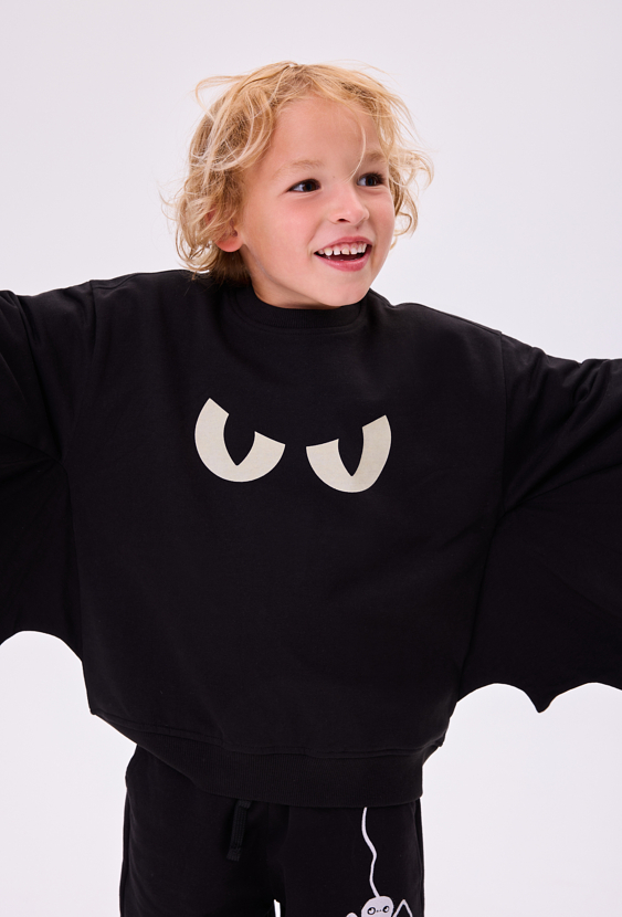 Bluza chłopięca z peleryną nietoperza Halloween