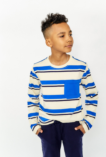 Bluzka w paski z długim rękawem