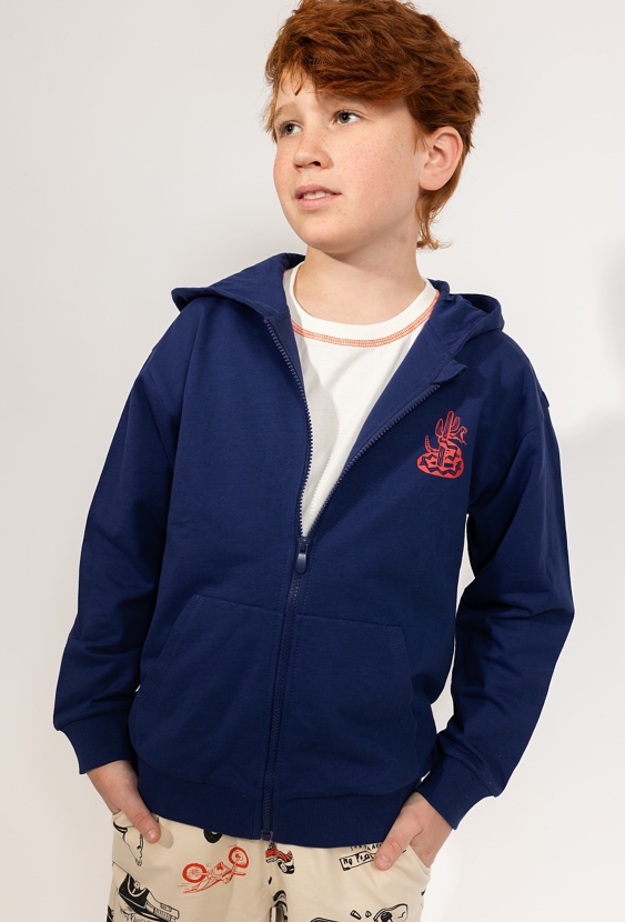 Bluza rozpinana z kapturem dla chłopca