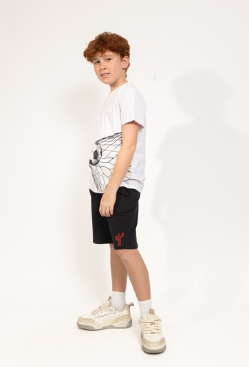 Chłopięce szorty dzianinowe z haftem kaktusa