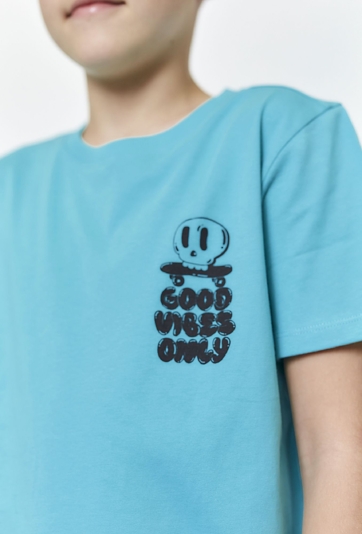 Chłopięcy t-shirt  z małym nadrukiem