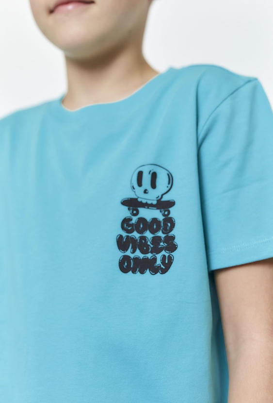 Chłopięcy t-shirt  z małym nadrukiem