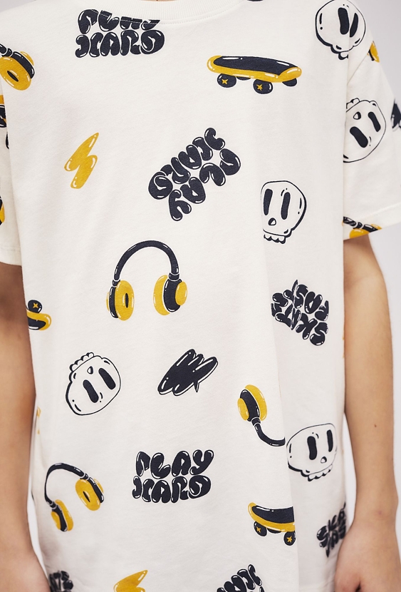 T-shirt dla chłopca - bawełniany z kolorowym nadrukiem