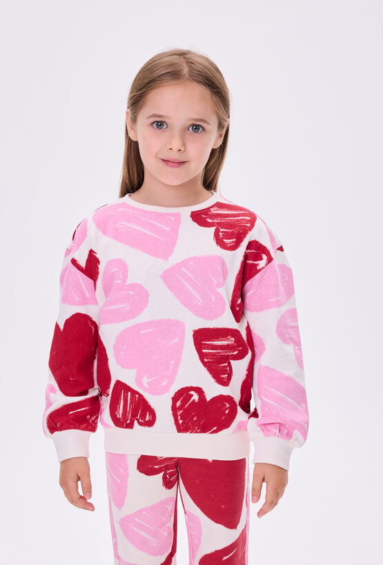 Bluza dziewczęca w serduszka