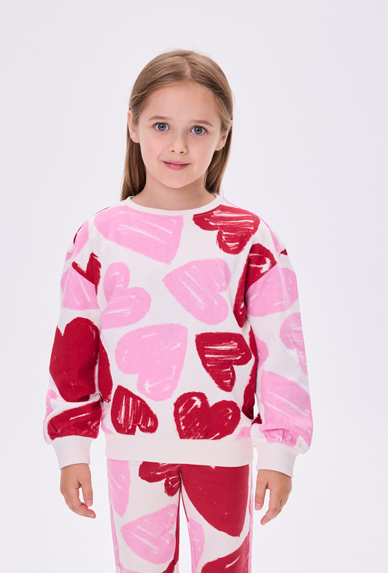 Bluza dziewczęca w serduszka