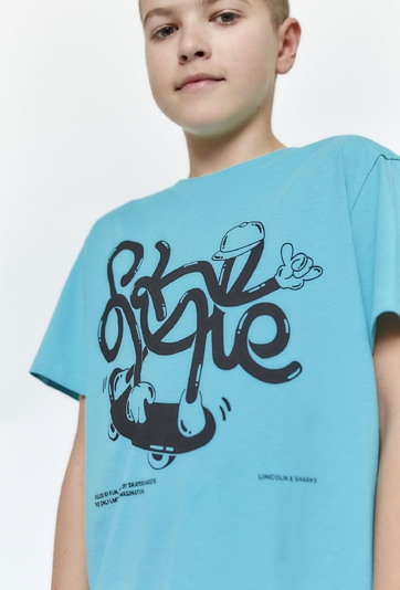 Chłopięcy t-shirt  z nadrukiem