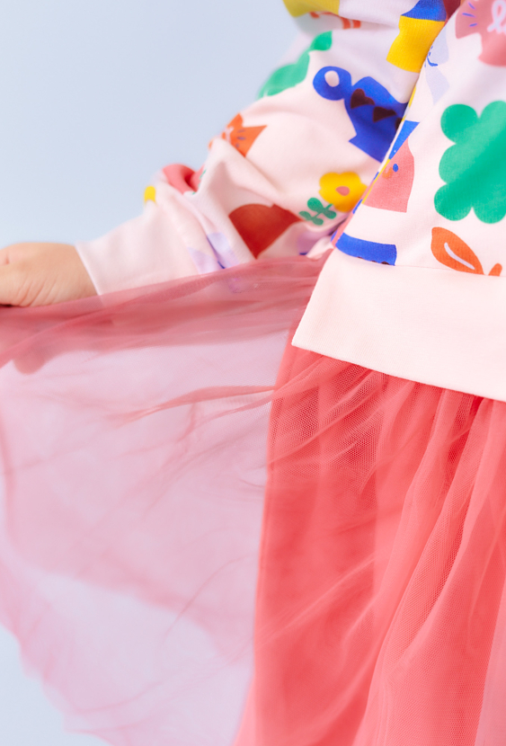 Sukienka z długim rękawem dla dziewczynki