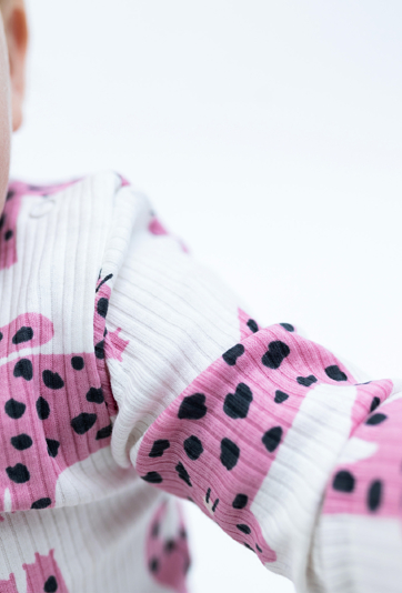 Body w różowe tygrysy - długi rękaw - 5.10.15.