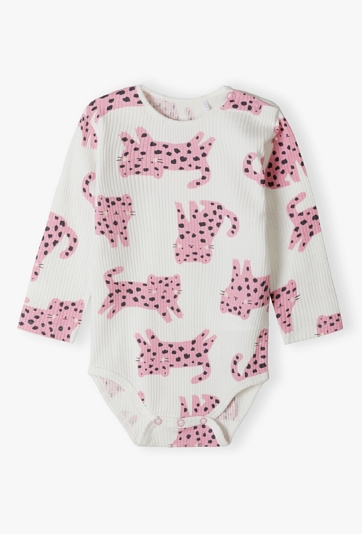 Body w różowe tygrysy - długi rękaw - 5.10.15.