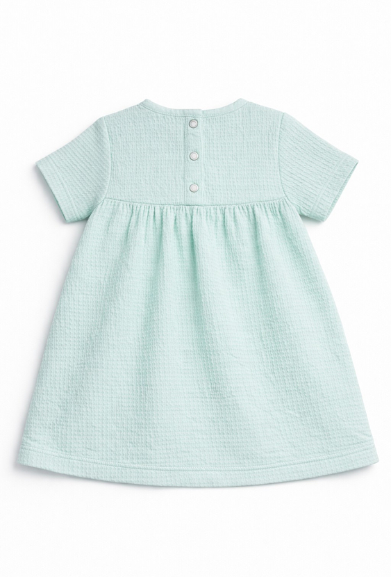 Sukienka niemowlęca z krótkim rękawem z haftami w kwiatki