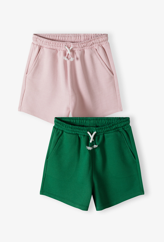 Zestaw 2 par szortów dresowych dla małej dziewczynki