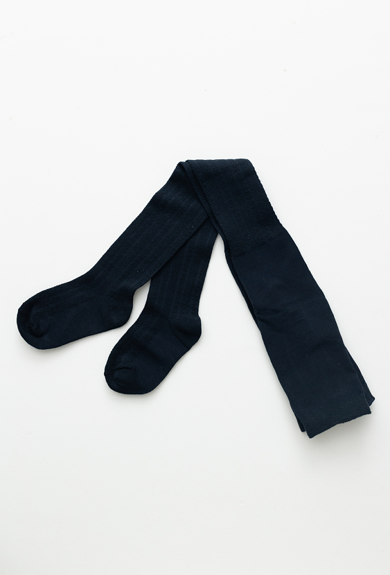 Granatowe bawełniane rajstopy dziecięce.