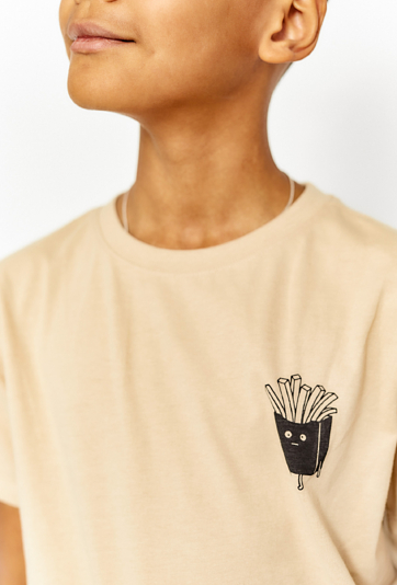 Beżowy t-shirt chłopięcy