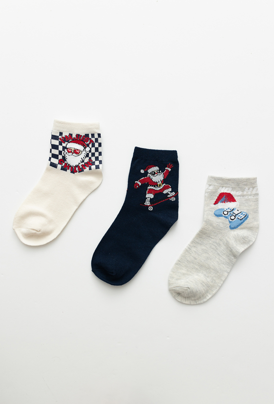 Skarpety dziecięce 3-pak z motywem świątecznym.