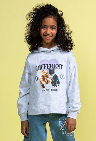 Szara oversizowa bluza dresowa z kapturem - Lincoln&Sharks