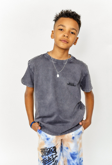 Bawełniany t-shirt chłopięcy szary