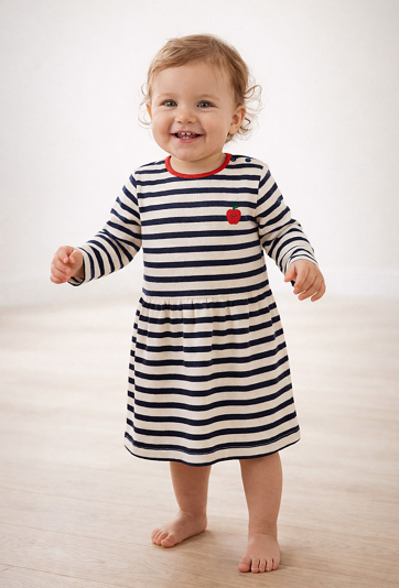 Sukienka dzianinowa dla niemowlaka z długim rękawem - 5.10.15.