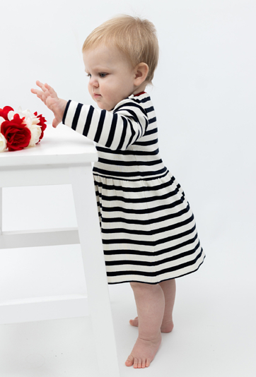 Sukienka dzianinowa dla niemowlaka z długim rękawem - 5.10.15.