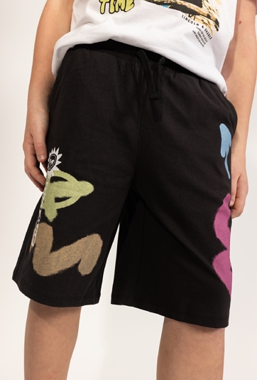 Chłopięce szorty dzianinowe z kolorowym nadrukiem