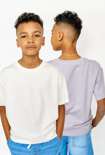 T-shirty dla chłopca - szary i biały 2pak