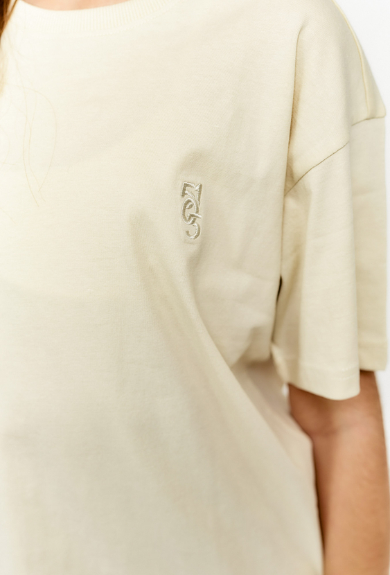 Kremowy t-shirt - basic