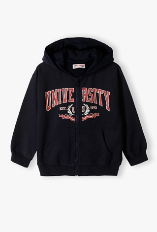 Rozpinana bluza dresowa z kapturem dla dziewczynki