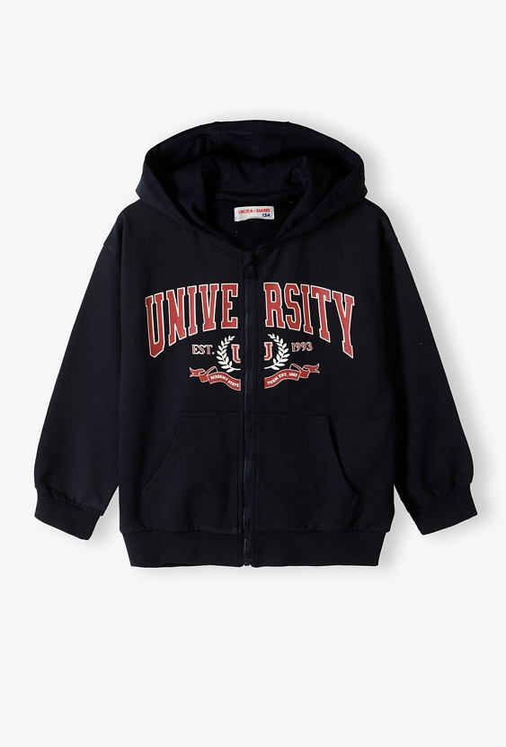 Rozpinana bluza dresowa z kapturem dla dziewczynki