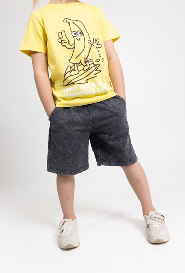 Szorty 1/2 z efektem sprania dla chłopca