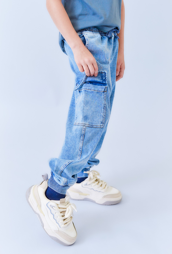 Chłopięce jeansy cargo