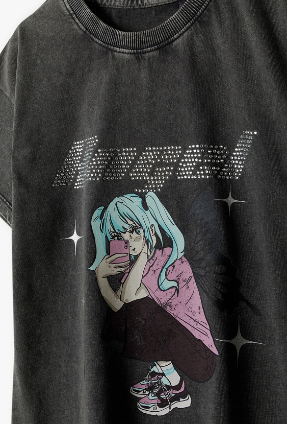 Szara koszulka dla dziewczynki - Lincoln&Sharks