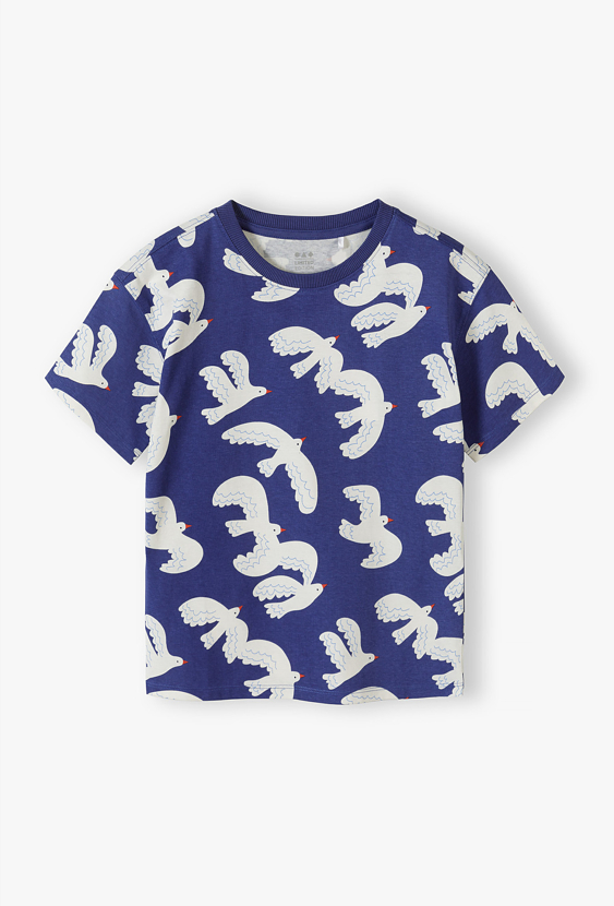 T-shirt dziewczęcy w ptaki