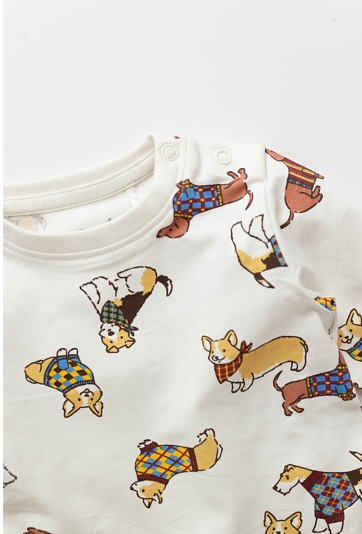 Body chłopięce z długim rękawem i nadrukiem