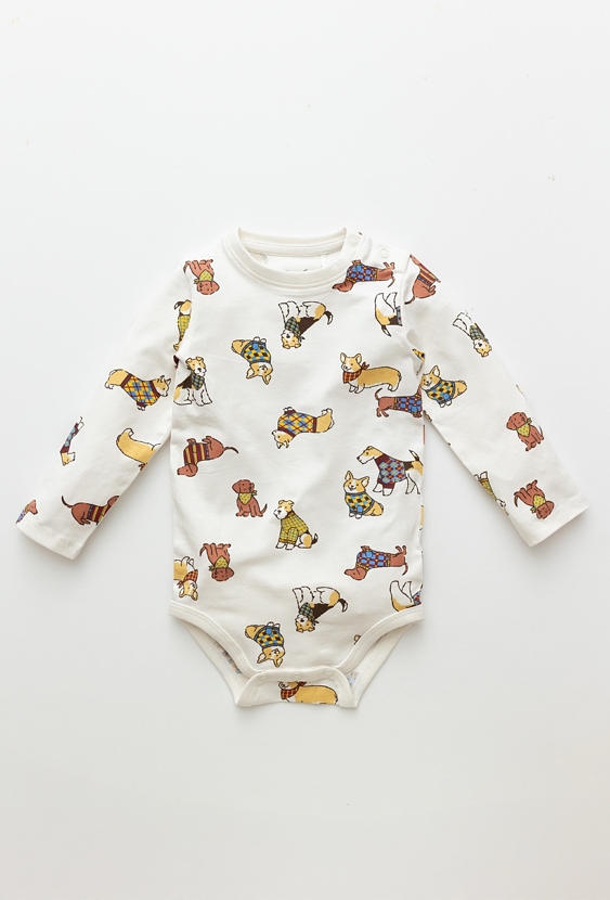 Body chłopięce z długim rękawem i nadrukiem