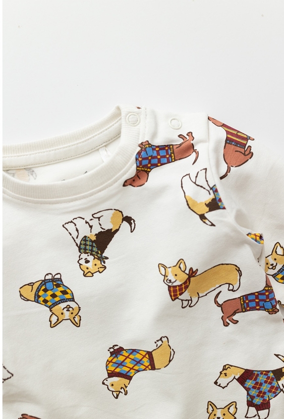 Body chłopięce z długim rękawem i nadrukiem