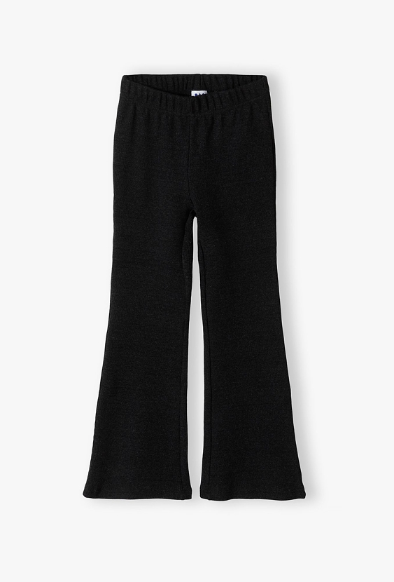 Dzianinowe spodnie dziewczęce w prążki - Flare - Lincoln&Sharks