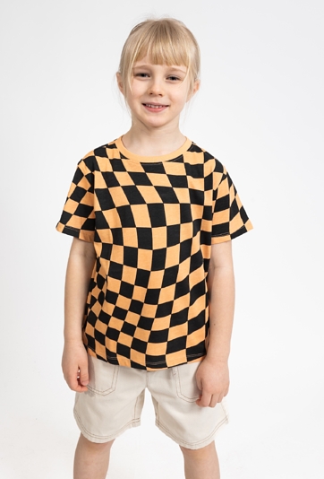 Chłopięca koszulka w szachownicę