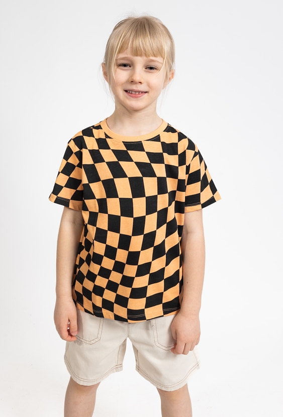 Chłopięca koszulka w szachownicę