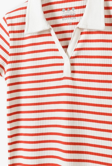 Dzianinowa sukienka dziewczęca w prążki - Limited Edition