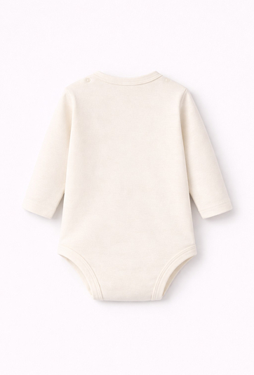 Białe body niemowlęce z nadrukiem pieska i napisem „Little Love”