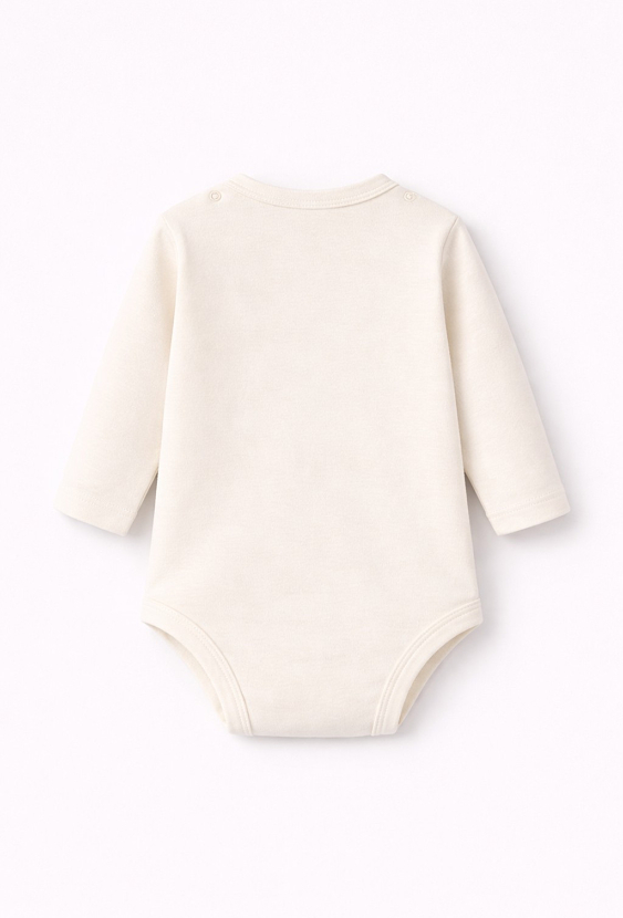 Białe body niemowlęce z nadrukiem pieska i napisem „Little Love”