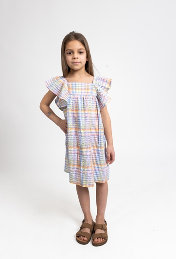 Dziewczęca sukienka w kratkę