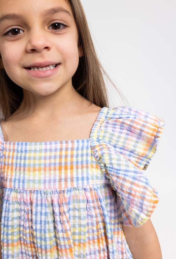 Dziewczęca sukienka w kratkę