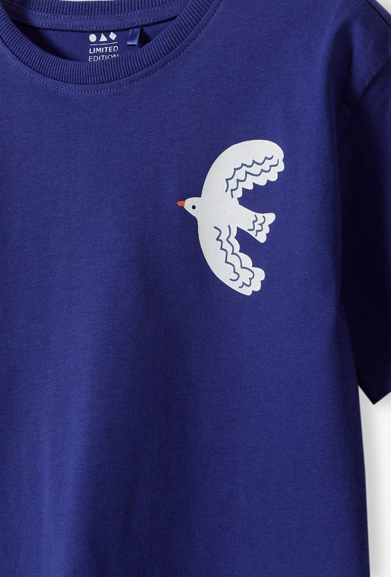 Dzianinowy komplet na lato - granatowy w mewy - Limited Edition