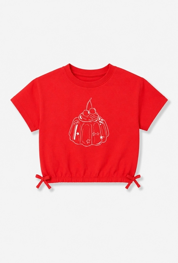 T-shirt dziewczęcy z galaretką