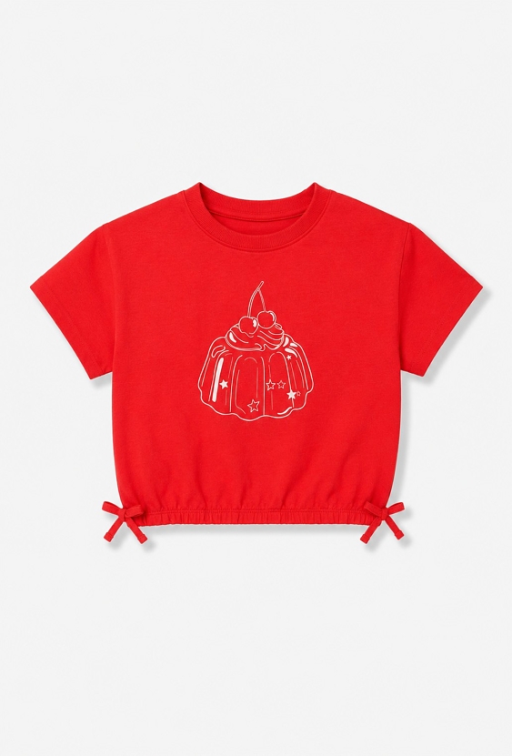 T-shirt dziewczęcy z galaretką