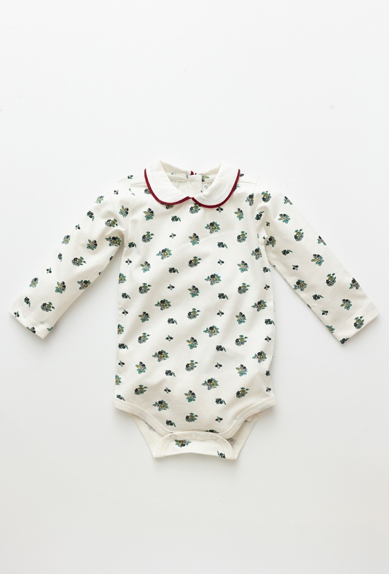 Body niemowlęce z kołnierzykiem i nadrukiem all over print