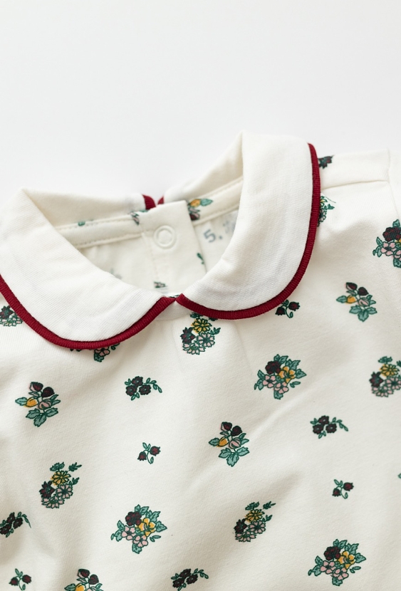 Body niemowlęce z kołnierzykiem i nadrukiem all over print